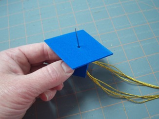 thread the tassle through the cap